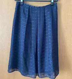 ボンシリエ　BON CILIE　膝丈スカート　ネイビー