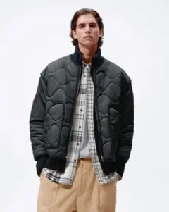 ZARA キルティングボンバージャケット