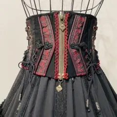 【美品】OZZONESTE 和チャイナ ポケット付きコルセット OZZ ONESTE秋の新作♡琉球テイストを取り入れた和中華ゴシック