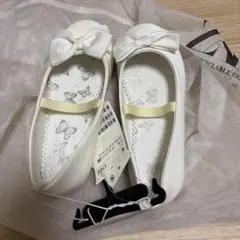 H&M リボン付きバレエシューズ 17.5センチ