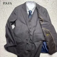 【極美品】P.S.FA スーツ 3ピース セットアップ ブラウン BB5 L相当