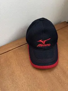 ★used★Mizuno メッシュキャップ 黒/赤　キッズ　kids ジュニア