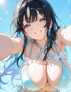 AIイラスト 美女 A4ポスター G54