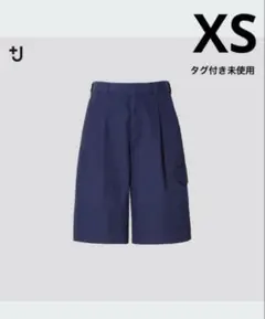 ユニクロ +J ワイドフィット カーゴ ハーフパンツ ブルー XS