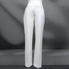 【試着のみ】B-Three ビースリー 白 メッシュパターン パンツ 30