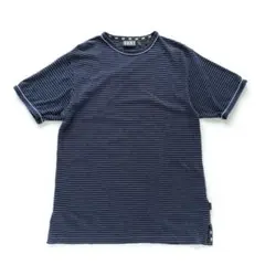 ダナキャランニューヨーク 鹿の子ボーダー Tシャツ ネイビー【М】