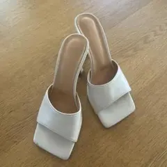 ミュール 白　レディース