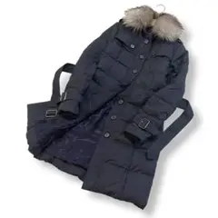 美品 Burberry バーバリーロンドン フォックスファー ウールダウンコート