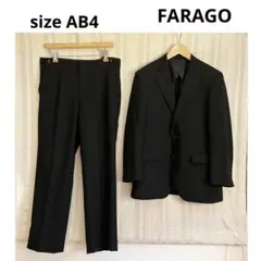 美品！FARAGO大きいサイズAB4 身長165㎝XL 黒メンズビジネススーツ