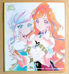アイカツプラネット　入場特典　色紙　イラストカード　シオリ　サラ