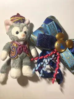 ディズニー　ダッフィー&フレンズ　35周年　ジェラトーニ　ぬいぐるみバッジ