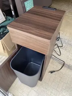 ぼん家具　コンセント付き　スリムゴミ箱