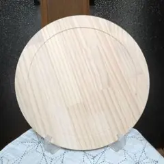トールペイント 28cm 円 プレート白木 素材