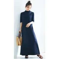 スローン スーピマポンチ バックリボンワンピース ネイビー 1サイズ