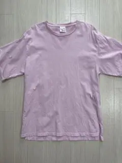 PLAZA ピンク コットン 半袖 Tシャツ
