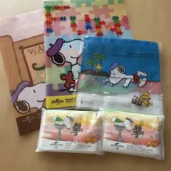 NISSAY 非売品　スヌーピー ファイル 2枚、ジッパーバッグ3枚　ティッシュ