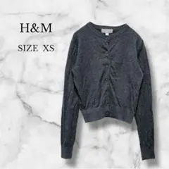 H&M エイチアンドエム カーディガン 薄手 冷房対策 シンプル ダークグレー