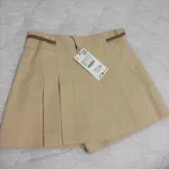 ZARA ボックスプリーツスコート　ミニスカート