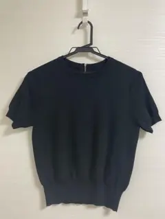 マルティニーク 黒　トップス　サマーニット