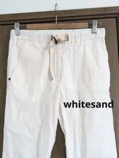 美品　whitesand　ストライプデザイン ゴムウエスト パンツ　40