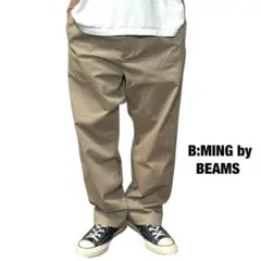 新品 B:MING by BEAMS 1プリーツストレッチチノ スラックスXL