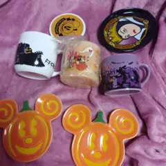 ディズニーハロウィン　マグカップ　スーベニアプレート　キャンドル