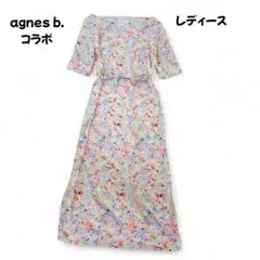 アニエスベー コラボ カットソーワンピース レーヨン 接触冷感 M相当 極美品