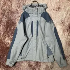 ノースフェイス マウンテンパーカー スノージャケット アイスブルー 古着 訳アリ