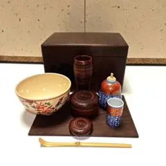 利休茶箱セット( 含む 和敬板 器据 )桑 茶道具 利休茶箱 器据 和敬板 桑 3点セット