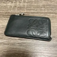 美品 ロエベ アナグラム キーリング付き コインケース レザー