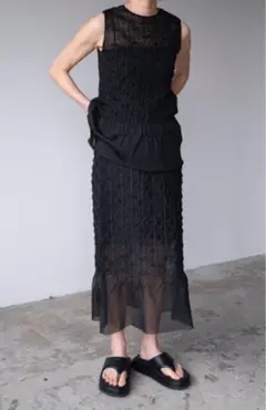 OPEN SESAME CLUB / sheerlattice tops