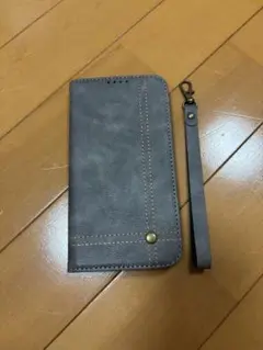 グレー 手帳型 iPhone11ケース カードポケット付き