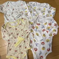 ユニクロ　ボディスーツ　90cm キャラクター柄 4点セット