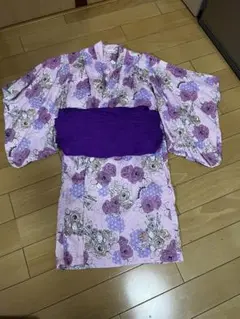 branshes 花柄 浴衣 L (120-130cm)