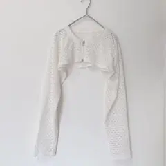 GRL ホワイト カーディガン ショート丈