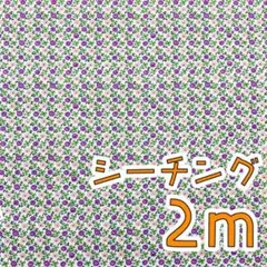【SALE】シーチング2ｍ　レトロミニミニフラワー　パープル