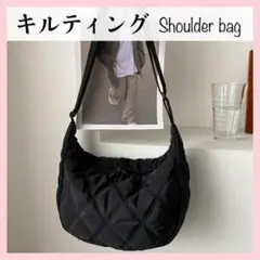 【24H以内発送】 キルティングバッグ ショルダーバッグ 斜めがけ ブラック