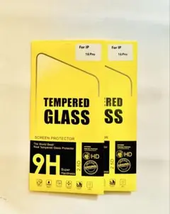 iPhone 16 Pro用 強化ガラス (2 Pcs) 9H