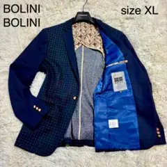 【極美品】BOLINI テーラードジャケット　ドット切替　イタリア製　XL