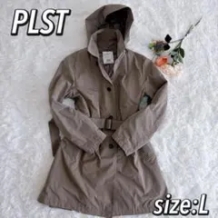 アウトレット　訳あり　未使用　タグ付　PLST トレンチコート ミドル丈 L