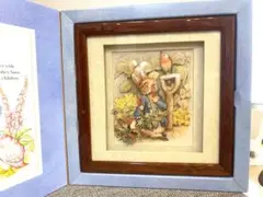 ピーターラビット　リトグラフ　ベンジャミンバニー　絵画　幅26.5cm ピーターラビット リトグラフ ベンジャミンバニー 絵画 幅26.5cm