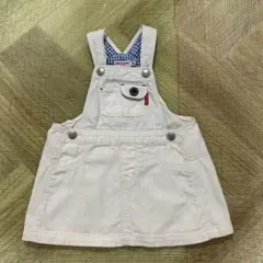 ミキハウス ジャンパースカート 白 M 80㎝