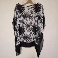 ◆　TALBOTS 　柄　ポンチョ　S/M