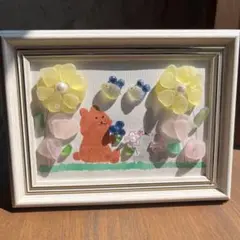 シーグラスアート 兄妹