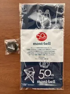 【新品】モンベル50周年記念ノベルティバンダナ&ピンバッジ