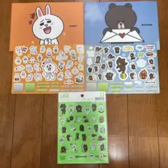 ラインフレンズシール 3枚セット ブラウン コニー　LINE