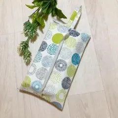 円形模様の布製ブックカバー