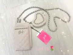 Radyキルティング チェーンマルチショルダーポーチ 　バッグ　ベージュ