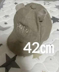 POLO クマ耳 ベージュキャップ