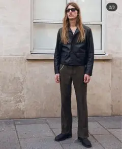 70s Dead stock black color flare slacks